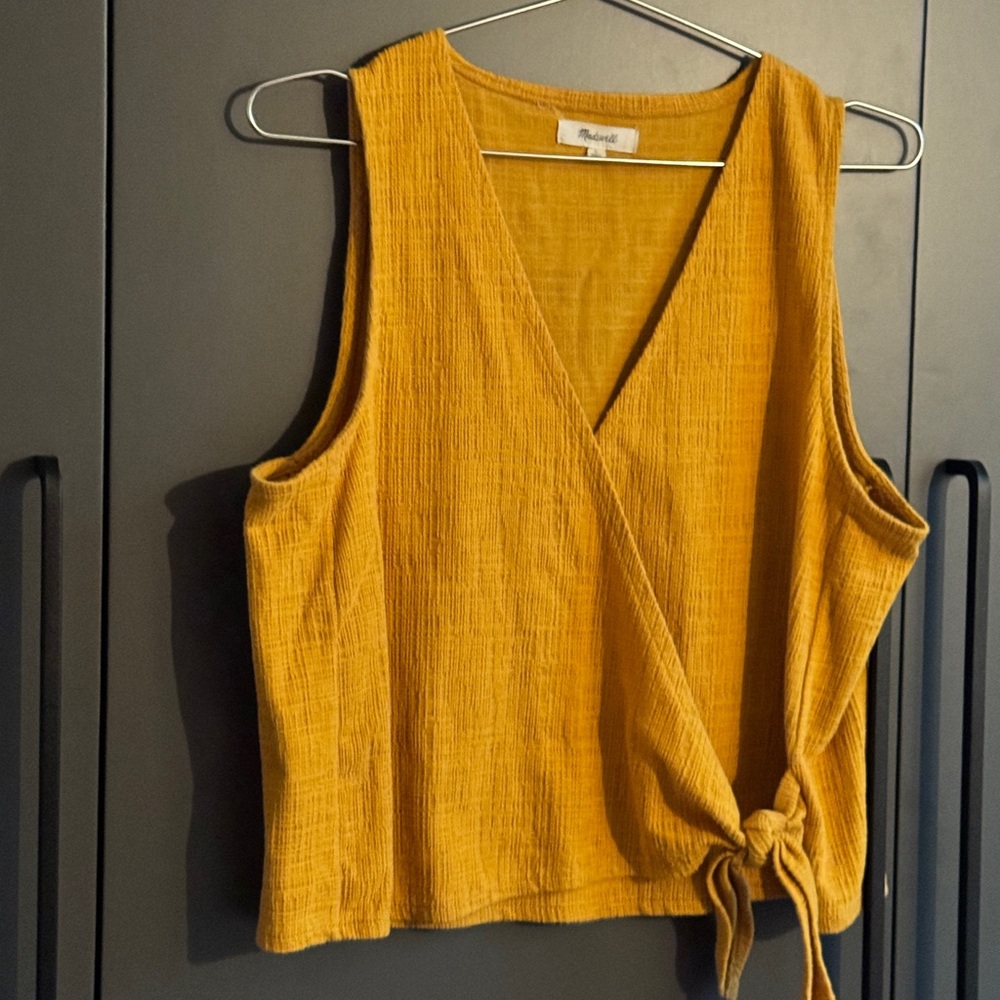 Madewell Mustard Wrap Tank Top
